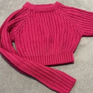 Fashion Nova Kids Ribbed Sweater - Fuchsia